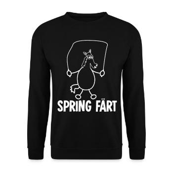 Pferd Färt Reiten Springpferd Reitsport - Unisex Pullover - Schwarz - Vorne - Alina (178cm) & Michal (187cm)