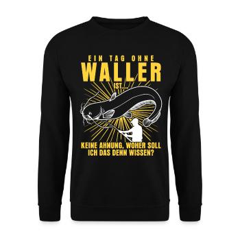Pêcheur Waller Fischer Pêche Pêche - Sweat-shirt Unisexe - noir - Devant - Alina (178cm) & Michal (187cm)