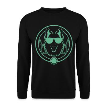 White Shepherd Trees Shepherd Dogs - Unisex Sweatshirt - black - Front - Alina (178cm) & Michal (187cm)