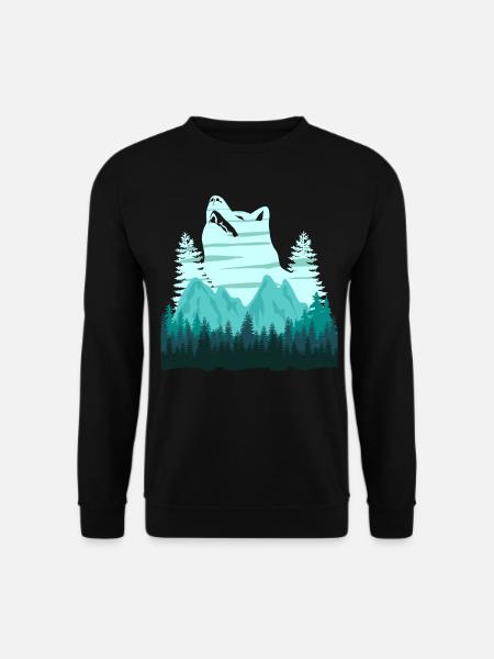 White Shepherd Mountains Shepherd Dogs - Unisex Sweatshirt - black