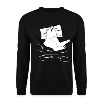 White Shepherd Sleep Shepherd Dogs - Unisex Sweatshirt - black - Front - Alina (178cm) & Michal (187cm)