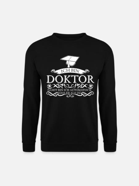 Doktortitel Promotion Doktorarbeit - Unisex Pullover - Schwarz