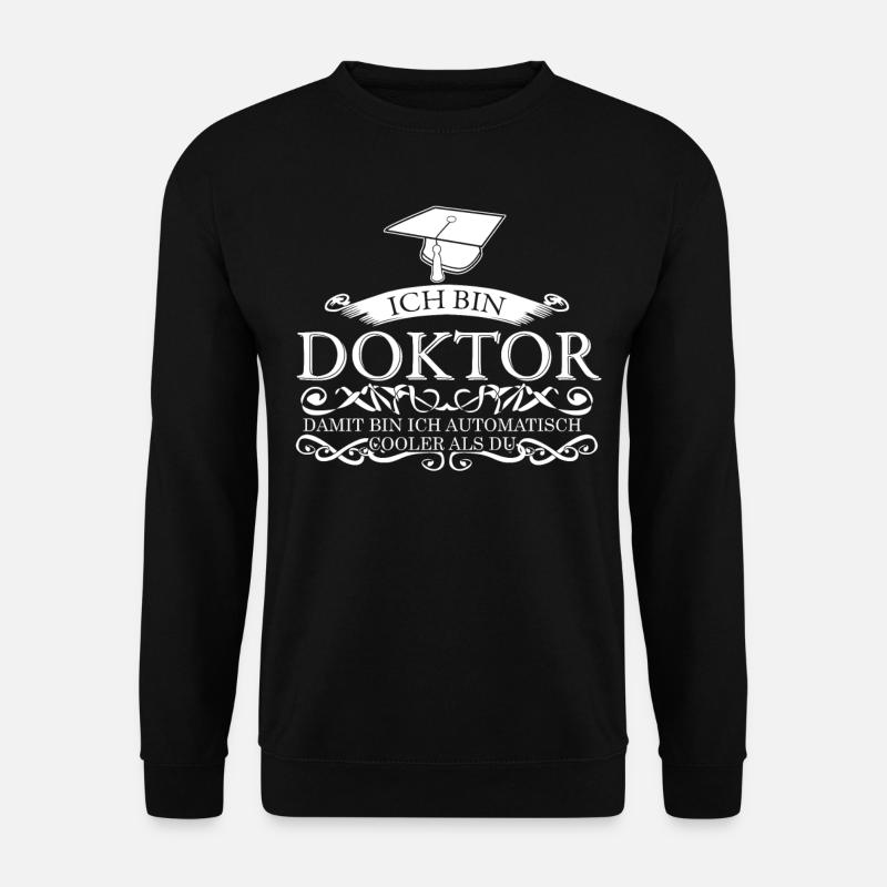 Doktortitel Promotion Doktorarbeit - Unisex Pullover - Schwarz