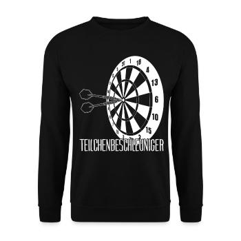 Darts Dartspieler Dartpfeil Dartscheibe - Unisex Pullover - Schwarz - Vorne - Alina (178cm) & Michal (187cm)