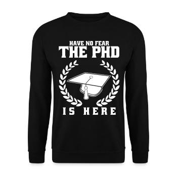 Thèse de doctorat PhD Doktorhut - Sweat-shirt Unisexe - noir - Devant - Alina (178cm) & Michal (187cm)