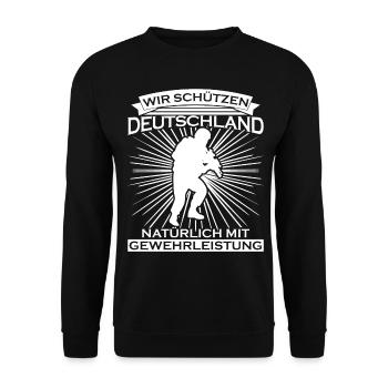 Panzergrenadier Feldjäger Soldat - Unisex Pullover - Schwarz - Vorne - Alina (178cm) & Michal (187cm)