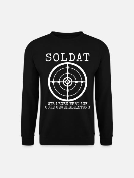 Panzergrenadier Feldjäger Witz Soldat - Unisex Pullover - Schwarz