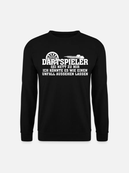 Darts Dart Dartpfeil Dartspieler - Unisex Pullover - Schwarz