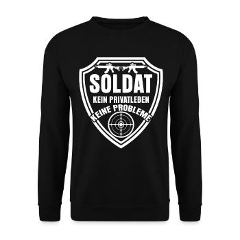 Feldjäger Witz Soldaten Panzergrenadier - Unisex Sweatshirt - black - Front - Alina (178cm) & Michal (187cm)