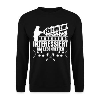 Youth Fire Brigade Fire Brigade - Unisex Sweatshirt - black - Front - Alina (178cm) & Michal (187cm)