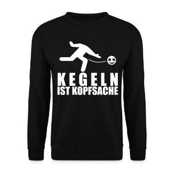 Kegeln Kegelverein Kegelverein Kegelbahn - Unisex Pullover - Schwarz - Vorne - Alina (178cm) & Michal (187cm)