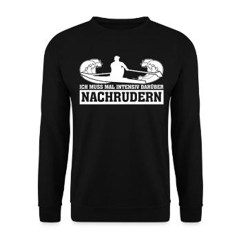 Rudern Ruderer Kanu Kajak Rudersport - Unisex Pullover - Schwarz - Vorne - Alina (178cm) & Michal (187cm)