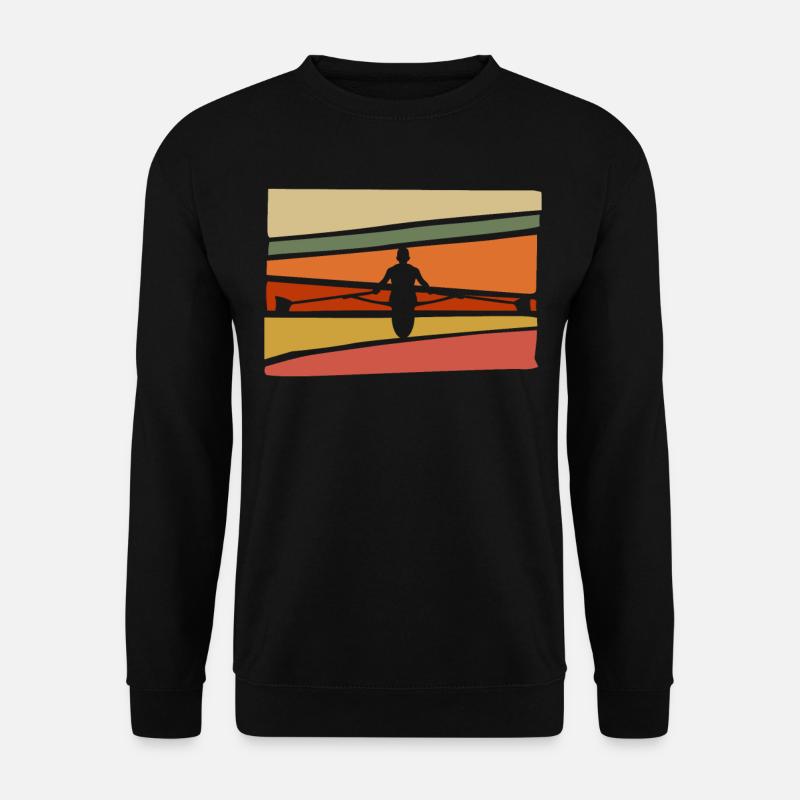 Rudern Kanu Rudersport Retro Ruderer - Unisex Pullover - Schwarz