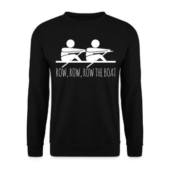Rudern Kanu Kajak Rudersport Ruderer - Unisex Pullover - Schwarz - Vorne - Alina (178cm) & Michal (187cm)