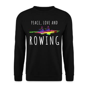 Rudern Kanu Rudersport Kajak Ruderer - Unisex Pullover - Schwarz - Vorne - Alina (178cm) & Michal (187cm)