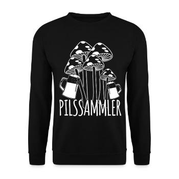 Bier Pilzsammler Pils Pilz Pilzsucher - Unisex Pullover - Schwarz - Vorne - Alina (178cm) & Michal (187cm)