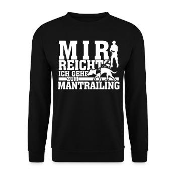 Mantrailing Suchhund Mantrailer - Unisex Pullover - Schwarz - Vorne - Alina (178cm) & Michal (187cm)