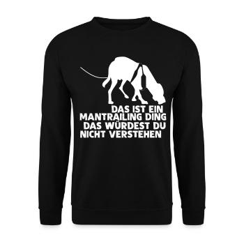 Mantrailing Suchhund Hund Mantrailer - Unisex Pullover - Schwarz - Vorne - Alina (178cm) & Michal (187cm)