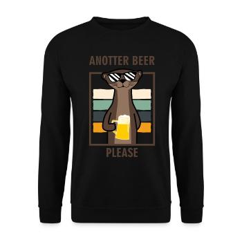 Otter Beer Otters Sea Otter - Unisex Sweatshirt - black - Front - Alina (178cm) & Michal (187cm)