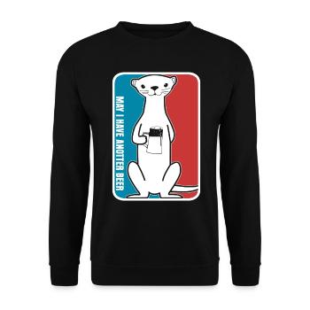 Otter Beer Otters - Unisex Sweatshirt - black - Front - Alina (178cm) & Michal (187cm)