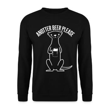Otter Beer Beer Keg Otters Seeotter - Unisex Sweatshirt - black - Front - Alina (178cm) & Michal (187cm)