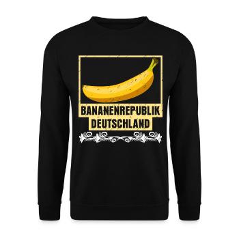 Bananenrepublik Banane Deutschland - Unisex Pullover - Schwarz - Vorne - Alina (178cm) & Michal (187cm)