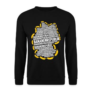 Banane Deutschland Bananen - Unisex Pullover - Schwarz - Vorne - Alina (178cm) & Michal (187cm)