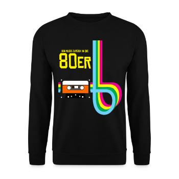 80s Disco 80s Party 1980 - Unisex Sweatshirt - black - Front - Alina (178cm) & Michal (187cm)