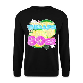 80s Disco 1980 Back to the 80s - Unisex Sweatshirt - black - Front - Alina (178cm) & Michal (187cm)
