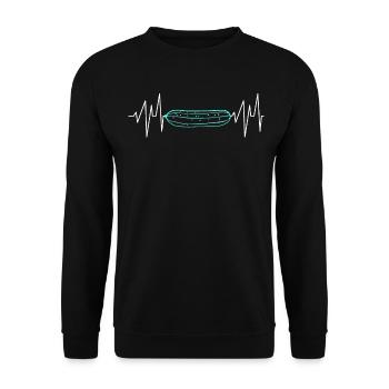 Gurken EKG Gurke - Unisex Pullover - Schwarz - Vorne - Alina (178cm) & Michal (187cm)