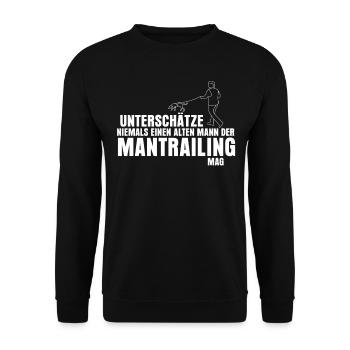 Mantrailing Hund Suchhund Mantrailer - Unisex Pullover - Schwarz - Vorne - Alina (178cm) & Michal (187cm)