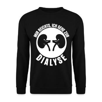 Dialyse Dialyseklinik Nieren - Unisex Pullover - Schwarz - Vorne - Alina (178cm) & Michal (187cm)