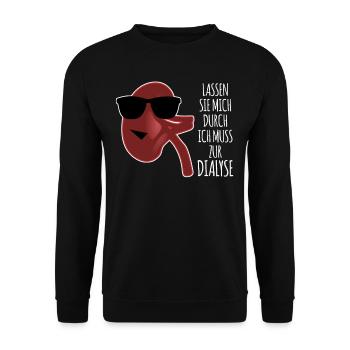 Dialyse Niere Dialyseklinik - Unisex Pullover - Schwarz - Vorne - Alina (178cm) & Michal (187cm)