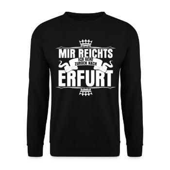 Erfurt Mir reichts Erfurter - Unisex Pullover - Schwarz - Vorne - Alina (178cm) & Michal (187cm)