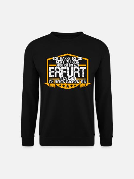 Erfurt lustig Erfurter - Unisex Pullover - Schwarz
