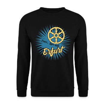 Erfurt Erfurter - Unisex Pullover - Schwarz - Vorne - Alina (178cm) & Michal (187cm)