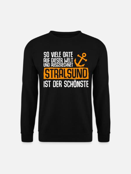 Stralsunder Spruch Stralsund - Unisex Pullover - Schwarz