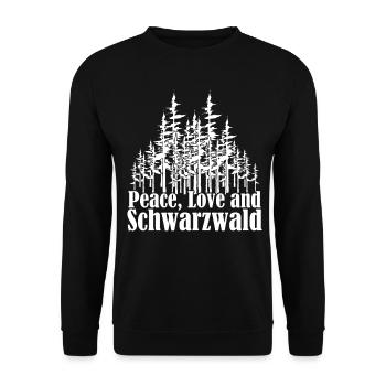 Black Forest Hiking Hikers - Unisex Sweatshirt - black - Front - Alina (178cm) & Michal (187cm)