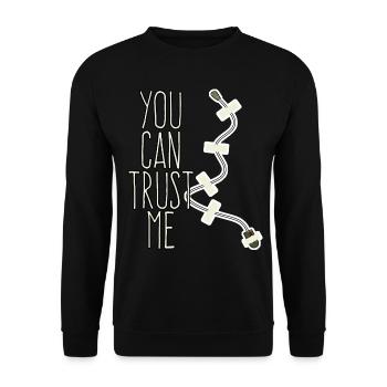 Interceptor Trust me Spy Mikofon - Unisex Sweatshirt - black - Front - Alina (178cm) & Michal (187cm)
