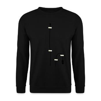 Eavesdropping device spy with Mikofon secret agent - Unisex Sweatshirt - black - Front - Alina (178cm) & Michal (187cm)