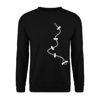 Listening Device Mikofon Secret Agent Spy - Unisex Sweatshirt - black - Front - Alina (178cm) & Michal (187cm)