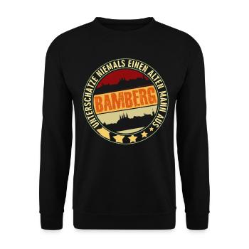 Blague de Bamberg pour l’homme Bamberger - Sweat-shirt Unisexe - noir - Devant - Alina (178cm) & Michal (187cm)