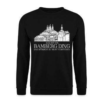 Bâtiment de la ville de Bamberg Bamberger - Sweat-shirt Unisexe - noir - Devant - Alina (178cm) & Michal (187cm)