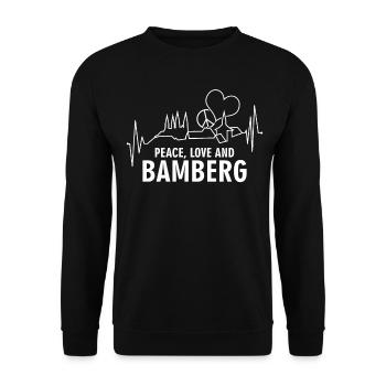 Bamberg drôle de dicton blague Bamberger - Sweat-shirt Unisexe - noir - Devant - Alina (178cm) & Michal (187cm)