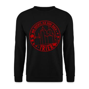 Trier Urlaub Trierer - Unisex Pullover - Schwarz - Vorne - Alina (178cm) & Michal (187cm)