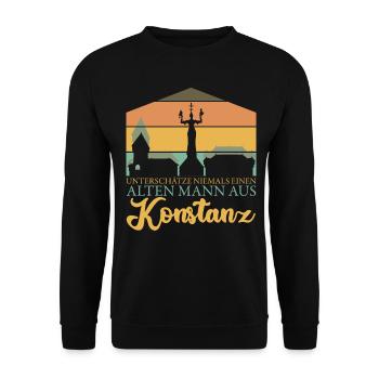 Konstanz Urlaub Bodensee Konstanzer - Unisex Pullover - Schwarz - Vorne - Alina (178cm) & Michal (187cm)