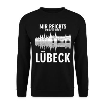 Lübeck Urlaub Lübecker - Unisex Pullover - Schwarz - Vorne - Alina (178cm) & Michal (187cm)