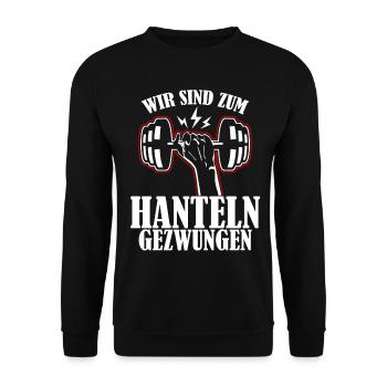 Strongman Bodybuilder Bodybuilding - Unisex Pullover - Schwarz - Vorne - Alina (178cm) & Michal (187cm)