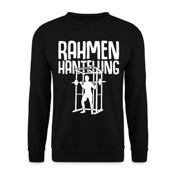Strongman Gym Bodybuilder Bodybuilding - Unisex Pullover - Schwarz - Vorne - Alina (178cm) & Michal (187cm)