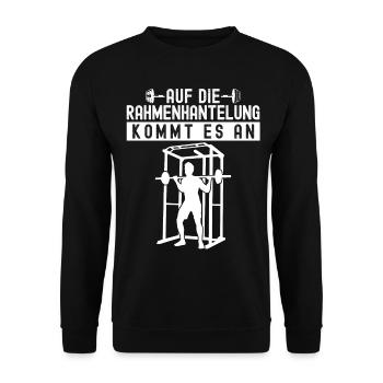 Bodybuilder Strongman Gym Bodybuilding - Unisex Pullover - Schwarz - Vorne - Alina (178cm) & Michal (187cm)